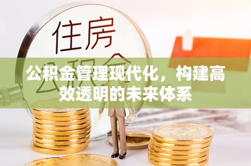 宝清公积金管理现代化，构建高效透明的未来体系
