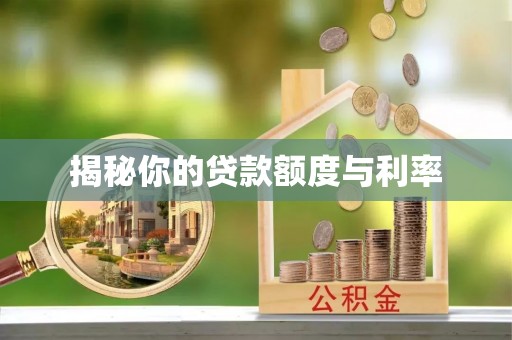 宝清揭秘你的贷款额度与利率